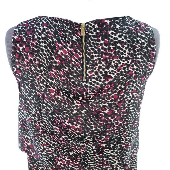 AnneāKleināPurpleĀ LeopardāPrintāSleevelessāBlouseāSzā10 - Picture 4 of 8
